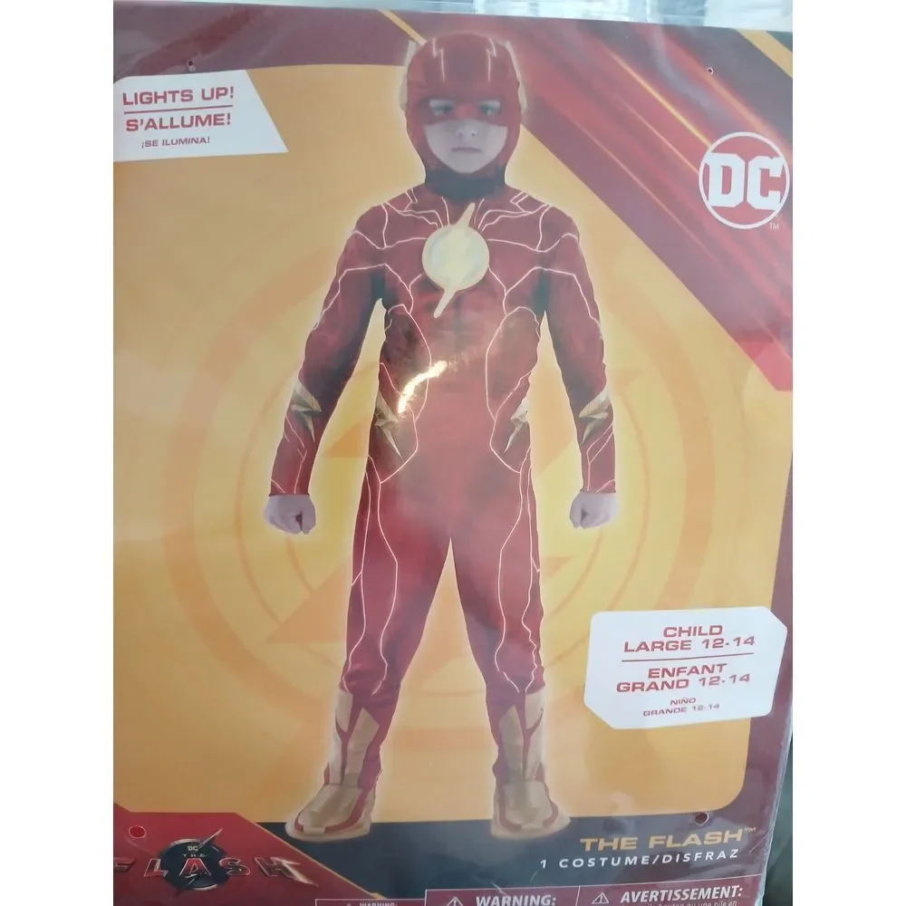 NEW DC The Flash Halloween Costume, Child Large (12-14)‎ Party Cosplay #738